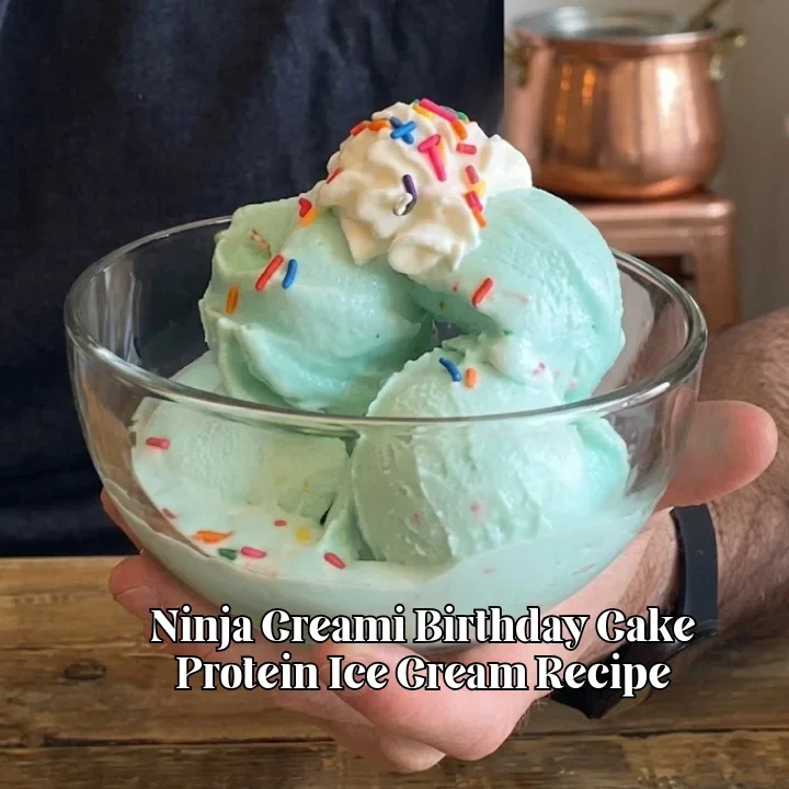 Ninja Creami Birthday Cake Protein Ice Cream Recipe