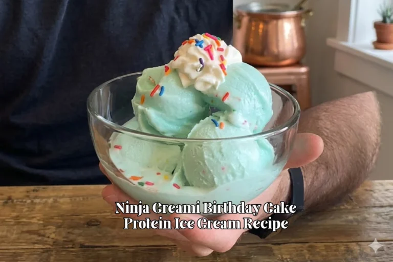 Ninja Creami Birthday Cake Protein Ice Cream Recipe